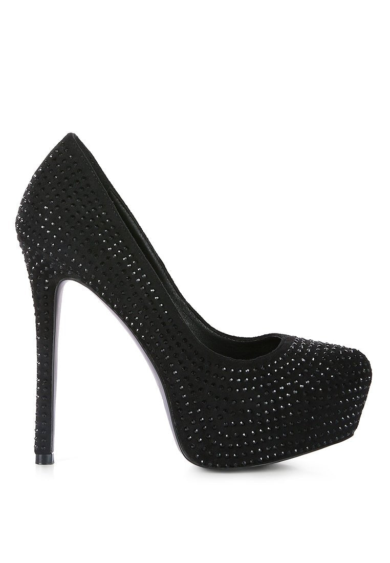 Clarisse Diamante High Heel Pumps - Elegant Stiletto Wedding Shoes - Style Queenz