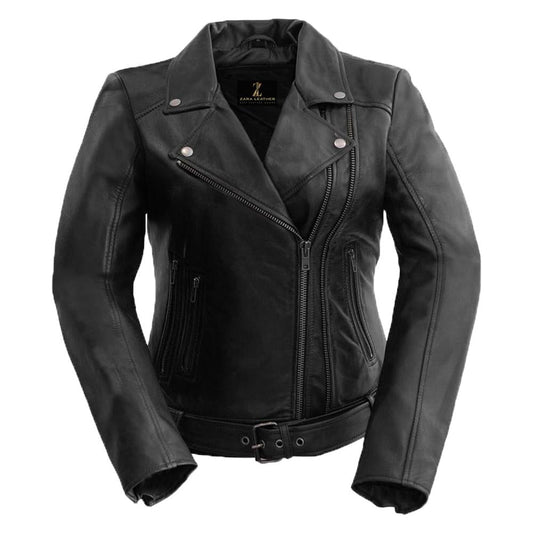 Classic Women's Genuine Leather Jacket - Premium Lambskin Biker Style - Style Queenz