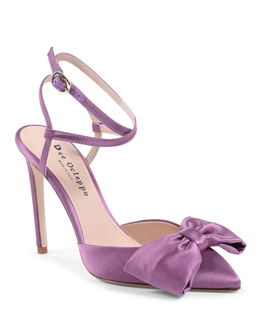 Cocktail Time Pump Mauve Satin Heels - Italian Designer Evening Stilettos 10cm - Style Queenz