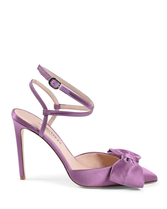 Cocktail Time Pump Mauve Satin Heels - Italian Designer Evening Stilettos 10cm - Style Queenz
