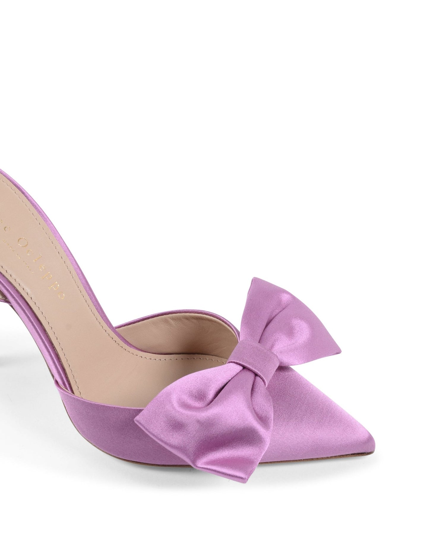 Cocktail Time Pump - Purple Italian Satin Stiletto with Lace - Up Ankle Ties - Style Queenz