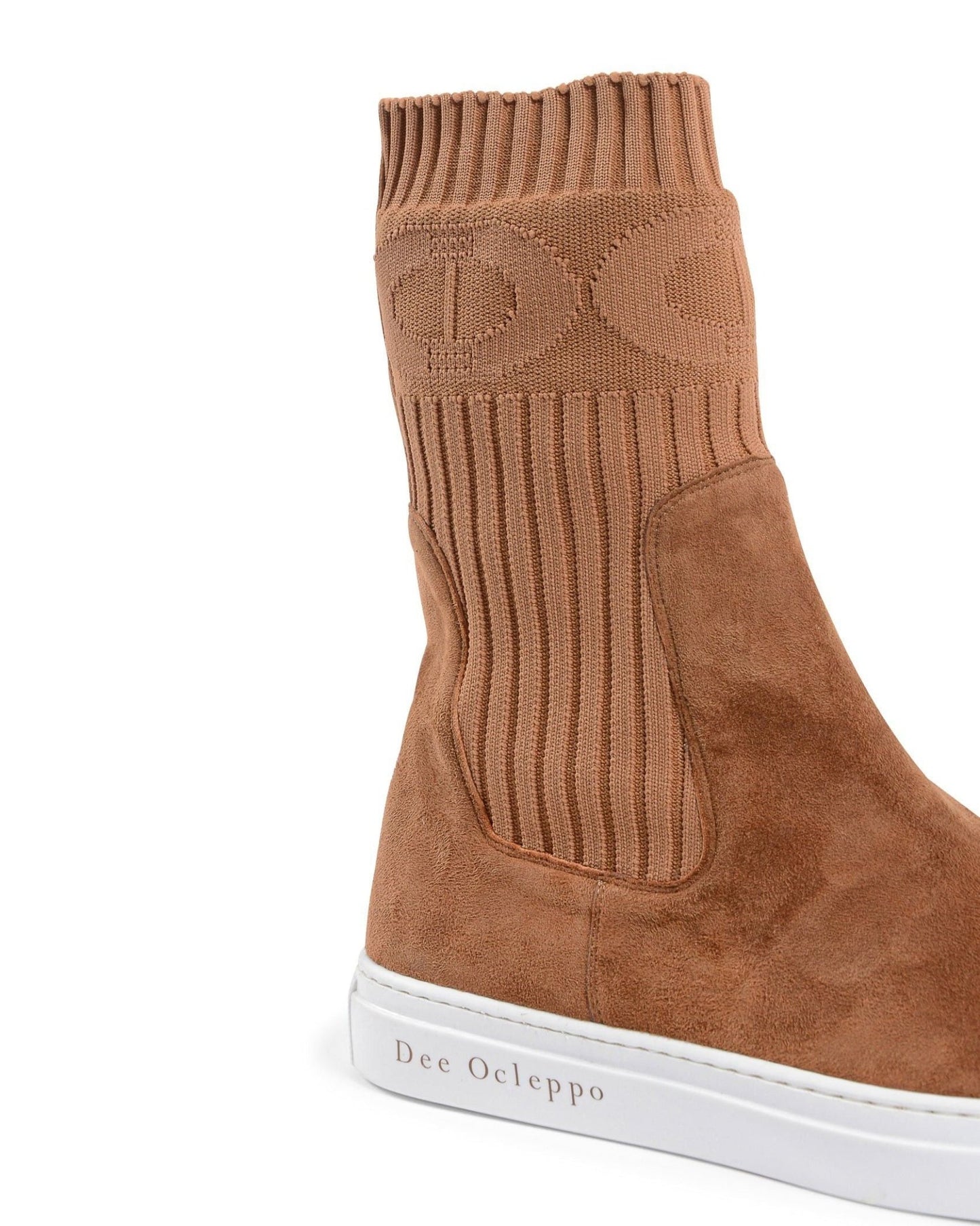 Courchevel Ankle Boots - Italian Suede Luxury Boots with Ribbed - Knit Sleeve - Style Queenz