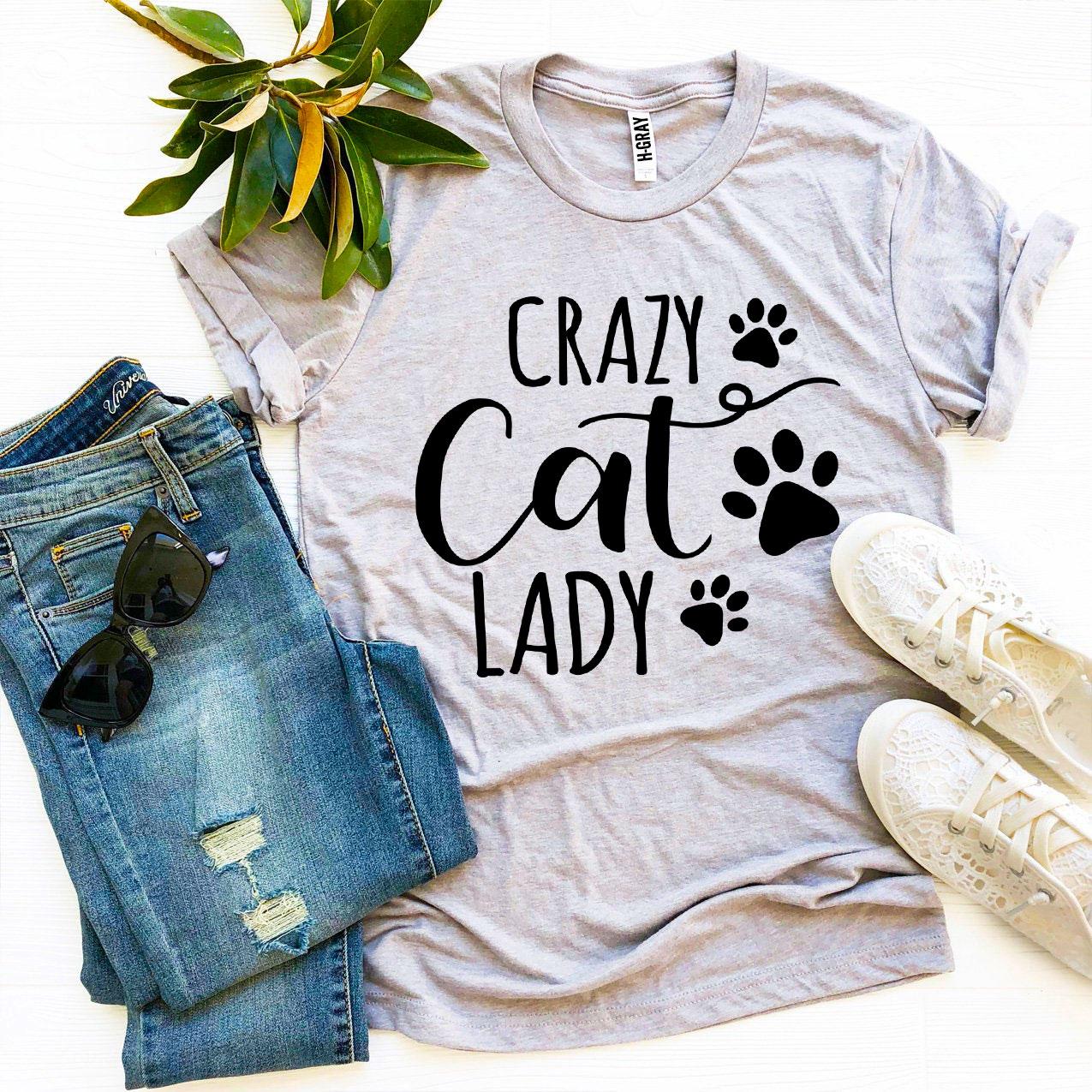 Crazy Cat Lady T-Shirt - Premium Cotton Funny Cat Lover Gift - Style Queenz