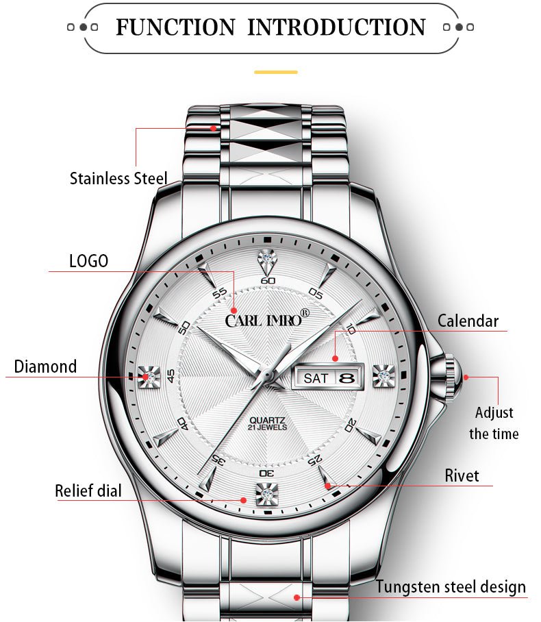 CRLi Canton CZPrimo - Premium Swiss Movement Watch with Sapphire Glass - Style Queenz