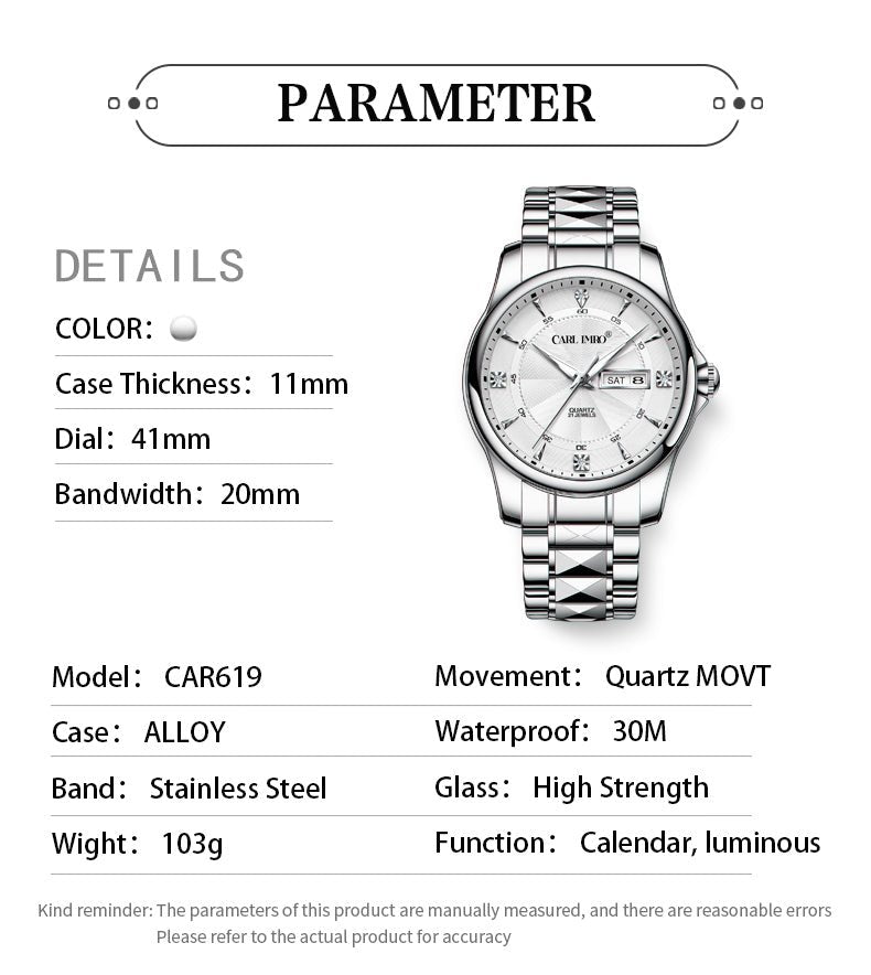 CRLi Canton CZPrimo - Premium Swiss Movement Watch with Sapphire Glass - Style Queenz