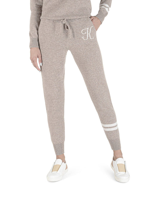Crown of Edinburgh Cashmere Track Pants - Luxury Morningside Camel - Style Queenz
