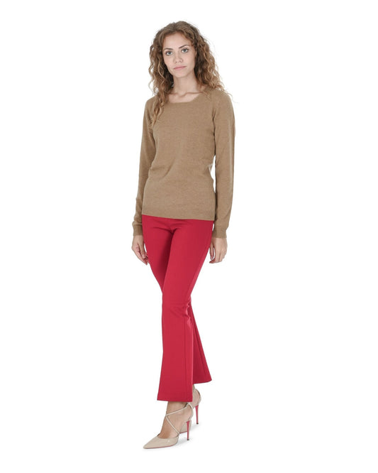 Crown of Edinburgh Cashmere Women's Square Neck Sweater - Italian Made - Style Queenz