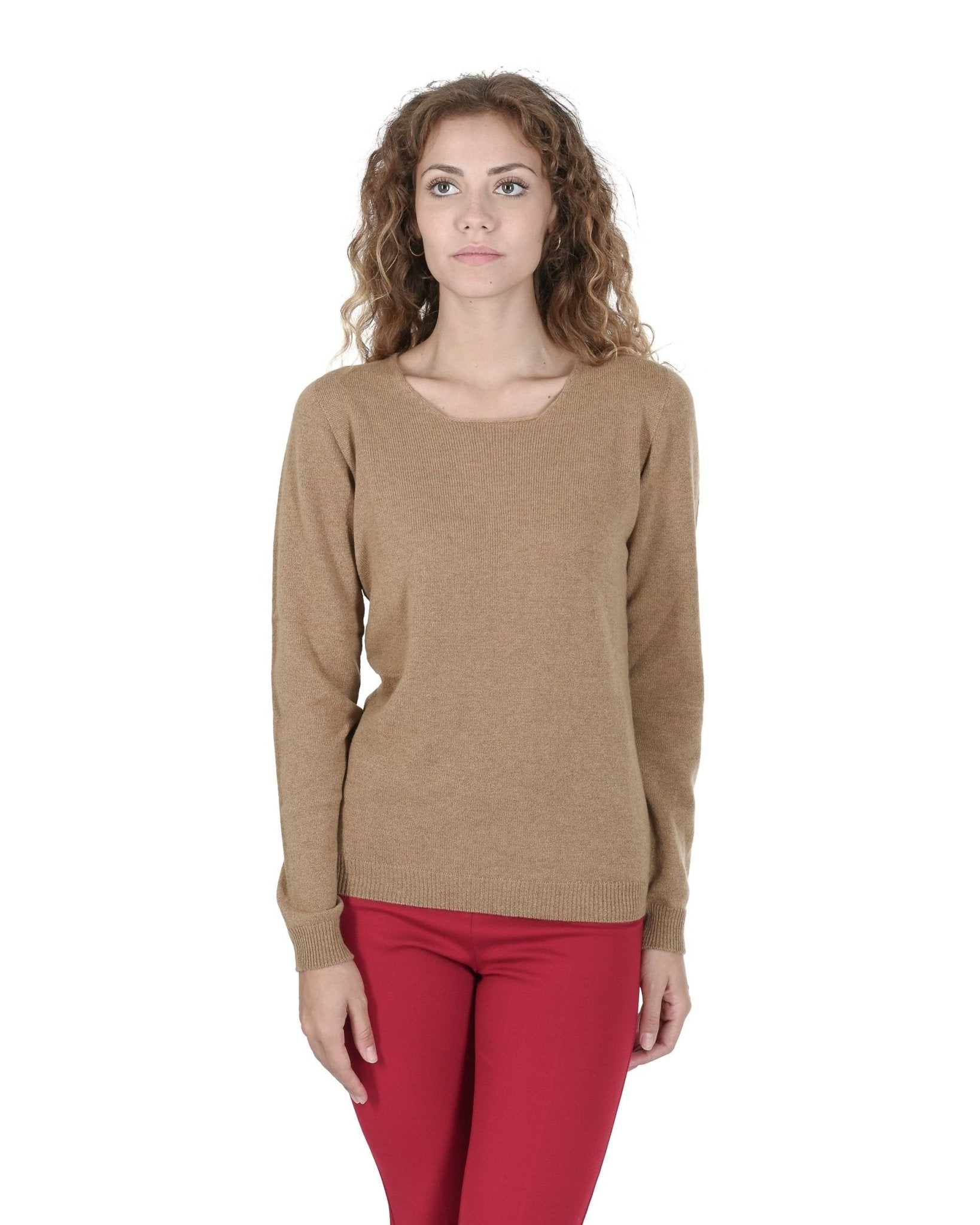 Crown of Edinburgh Cashmere Women's Square Neck Sweater - Italian Made - Style Queenz