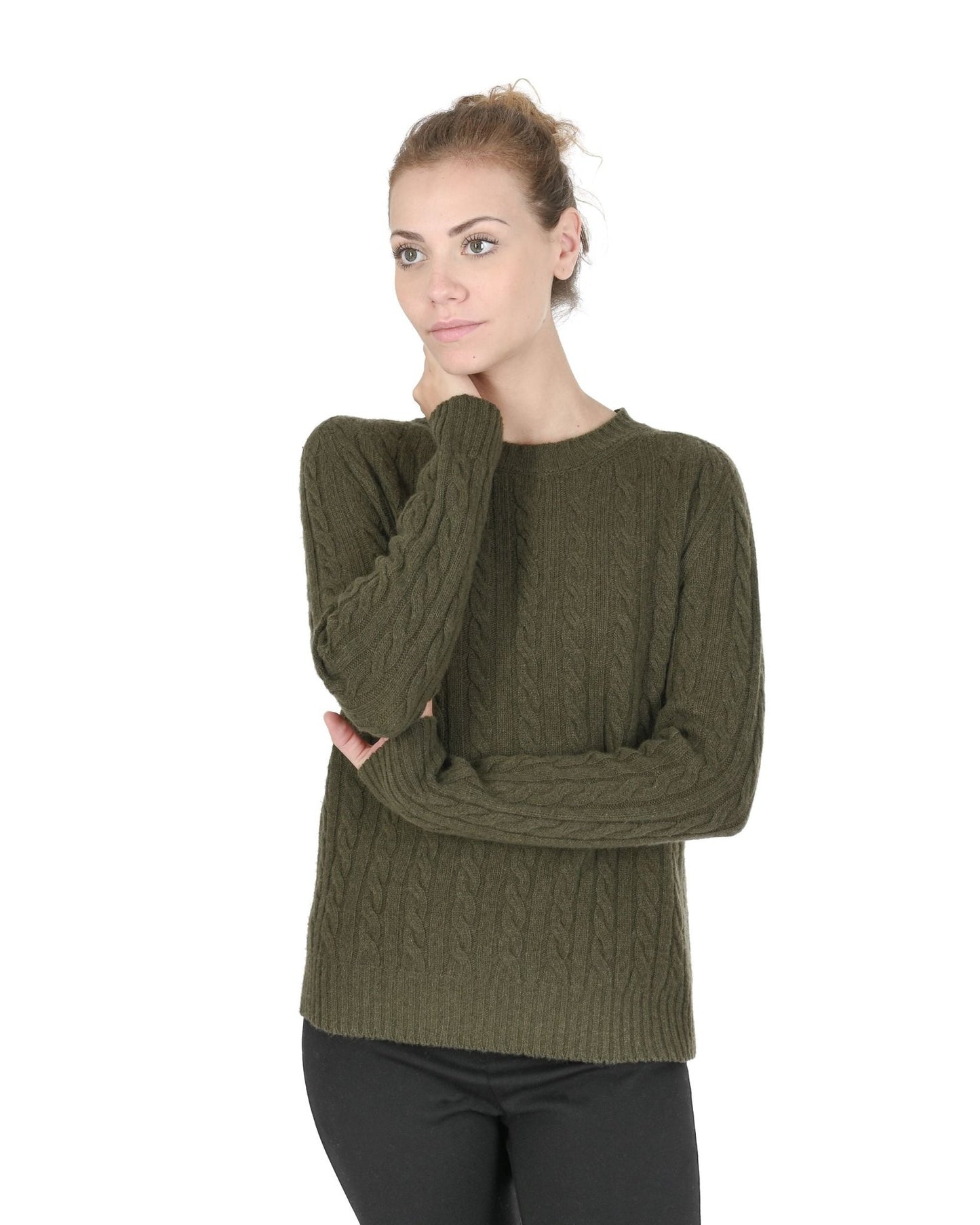 Crown of Edinburgh Premium Cashmere Women's Round Neck Sweater - Italian Made - Style Queenz