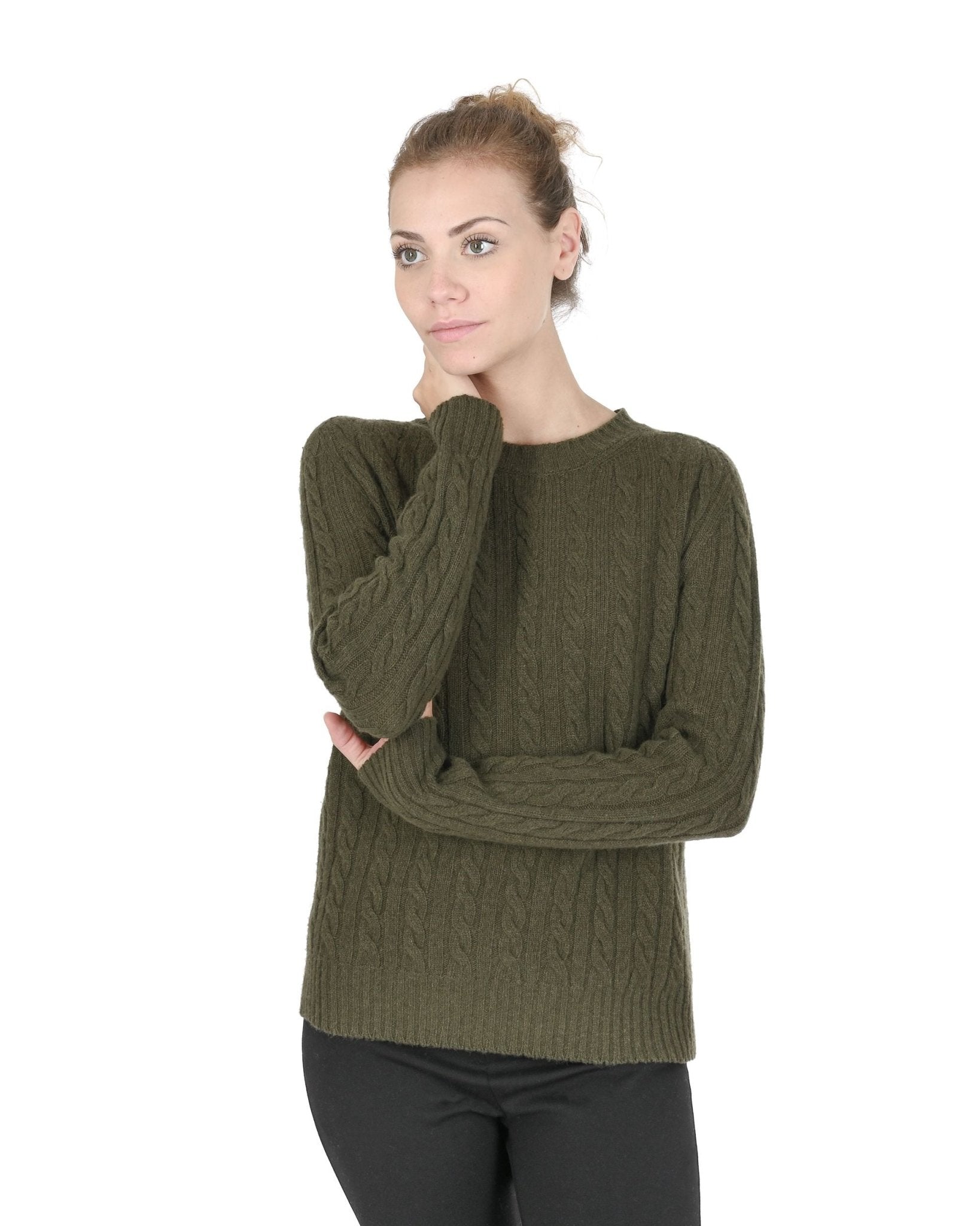 Crown of Edinburgh Premium Cashmere Women's Round Neck Sweater - Italian Made - Style Queenz