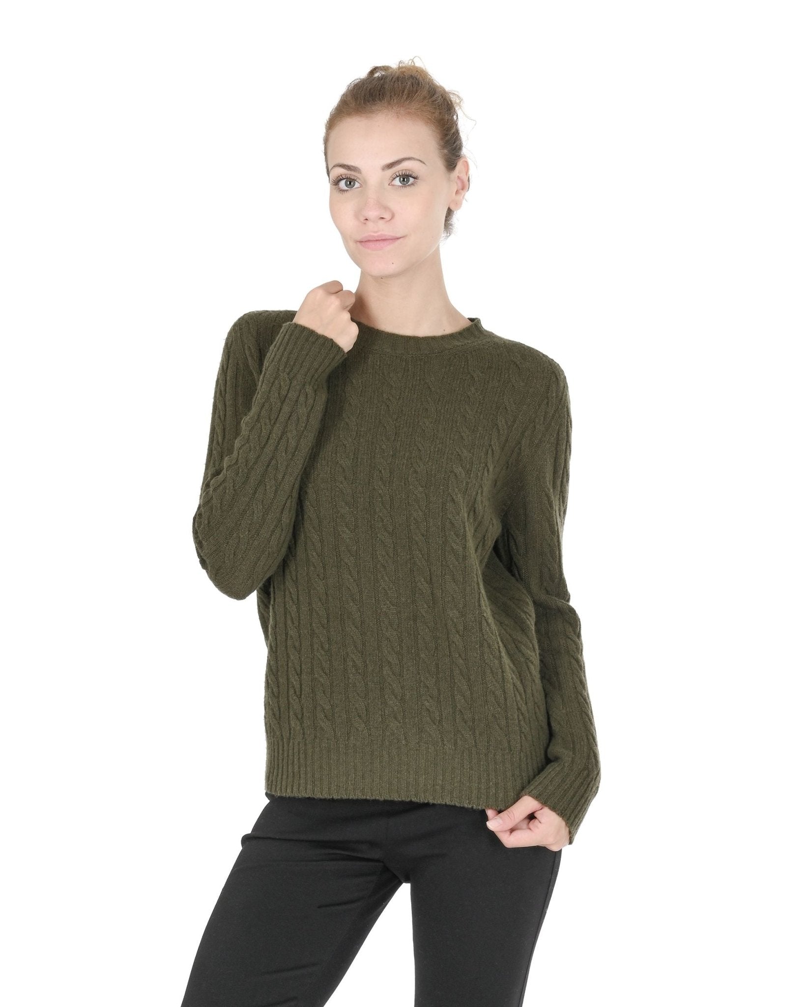 Crown of Edinburgh Premium Cashmere Women's Round Neck Sweater - Italian Made - Style Queenz