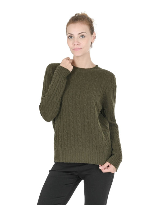Crown of Edinburgh Premium Cashmere Women's Round Neck Sweater - Italian Made - Style Queenz