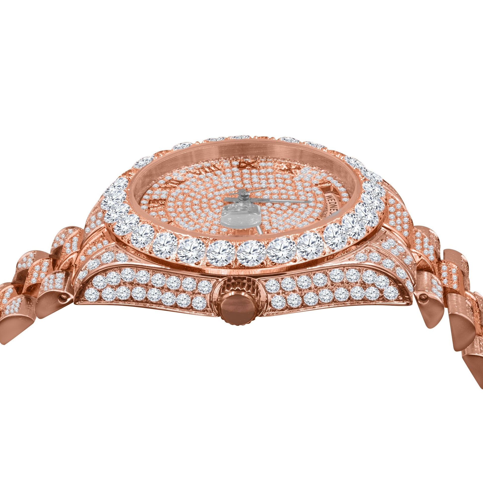 CROWN Steel Watch - Iced Out Hip Hop Timepiece with Swiss Movement - Style Queenz