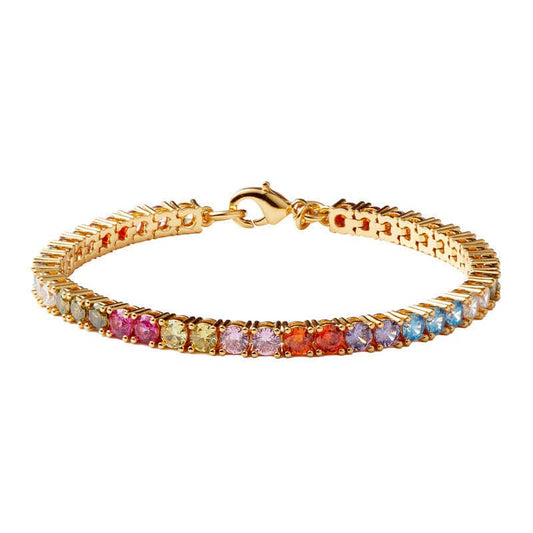 Crystal Haze 18K Gold Plated Cubic Zirconia Bracelet - Norwegian Design - Style Queenz