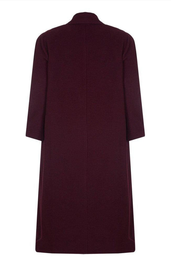 Maroon coat on a white background