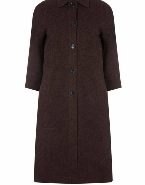 Brown coat with buttons on a white background