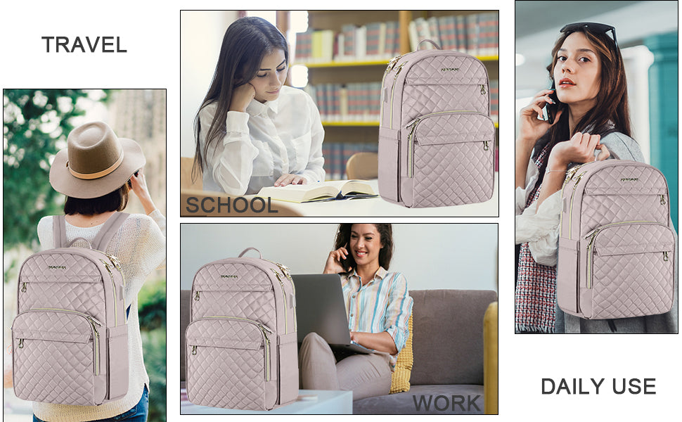 15.6" Laptop Backpack USB Charging Water Repellent