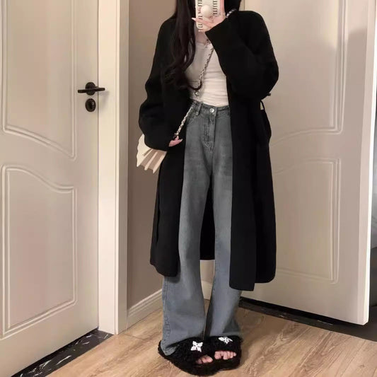 Women's V-Neck Knit Cardigan Sweater Coat