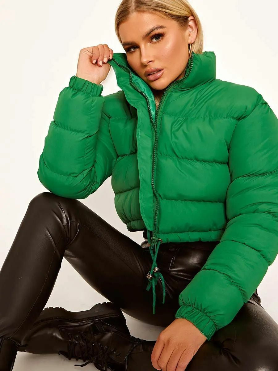 Women's Cropped Quilted Puffer Jacket