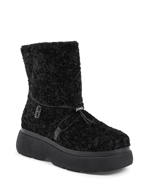 Dana Teddy Black Short Boots - Premium Designer Ankle Boots - Style Queenz
