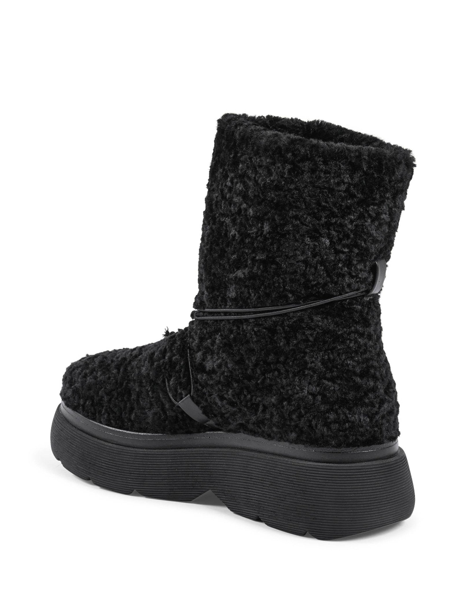 Dana Teddy Black Short Boots - Premium Designer Ankle Boots - Style Queenz