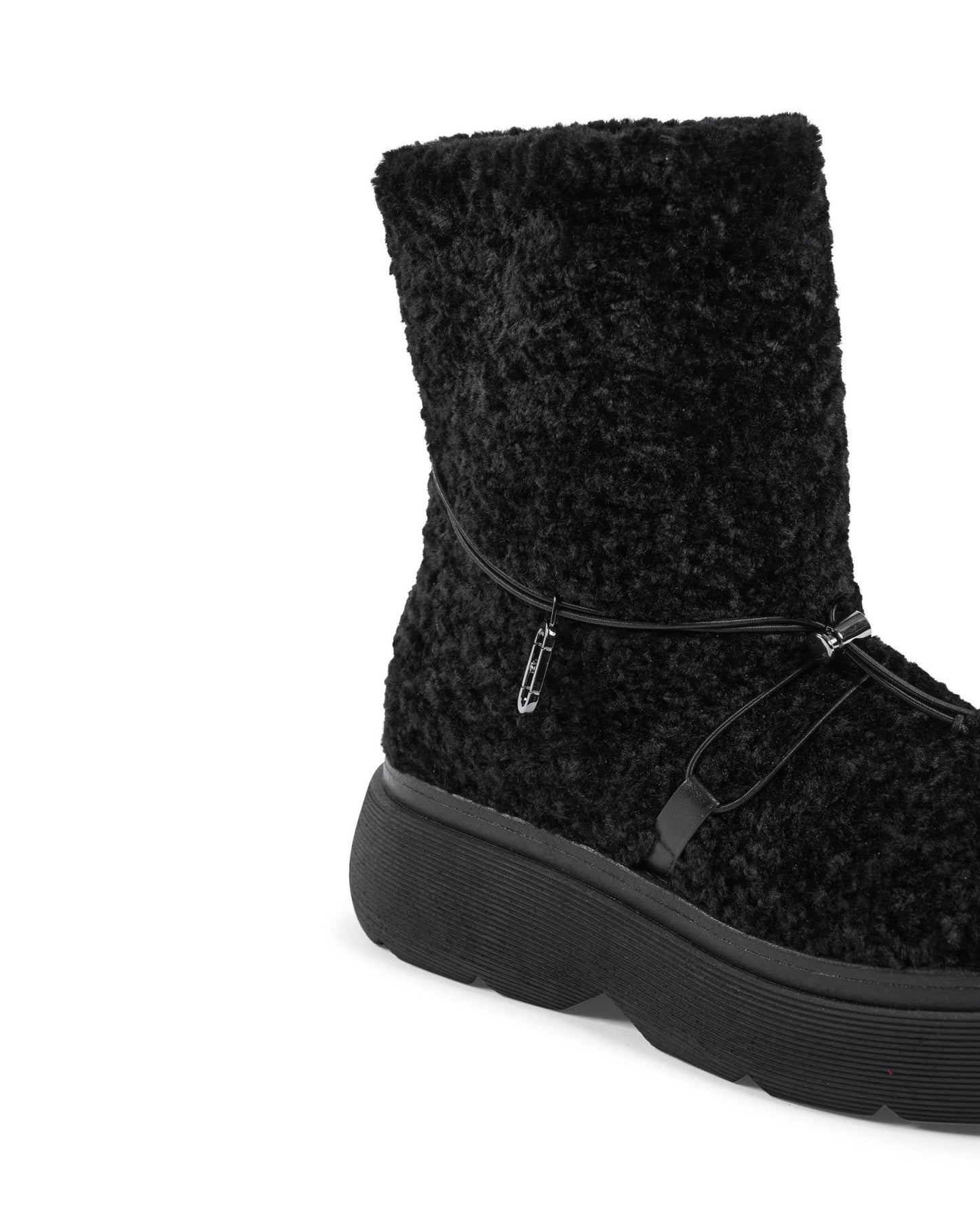 Dana Teddy Black Short Boots - Premium Designer Ankle Boots - Style Queenz
