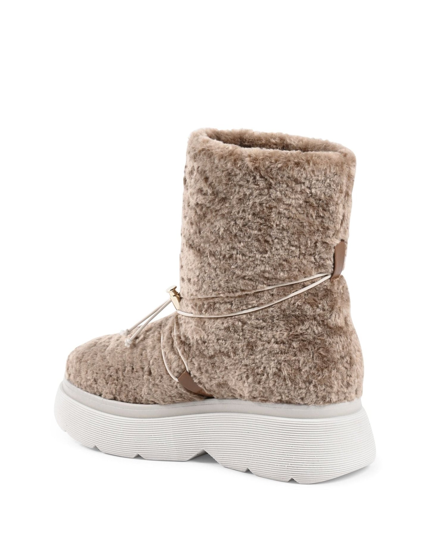 Dana Teddy Camel Short Boots - Premium Designer Ankle Boots - Style Queenz