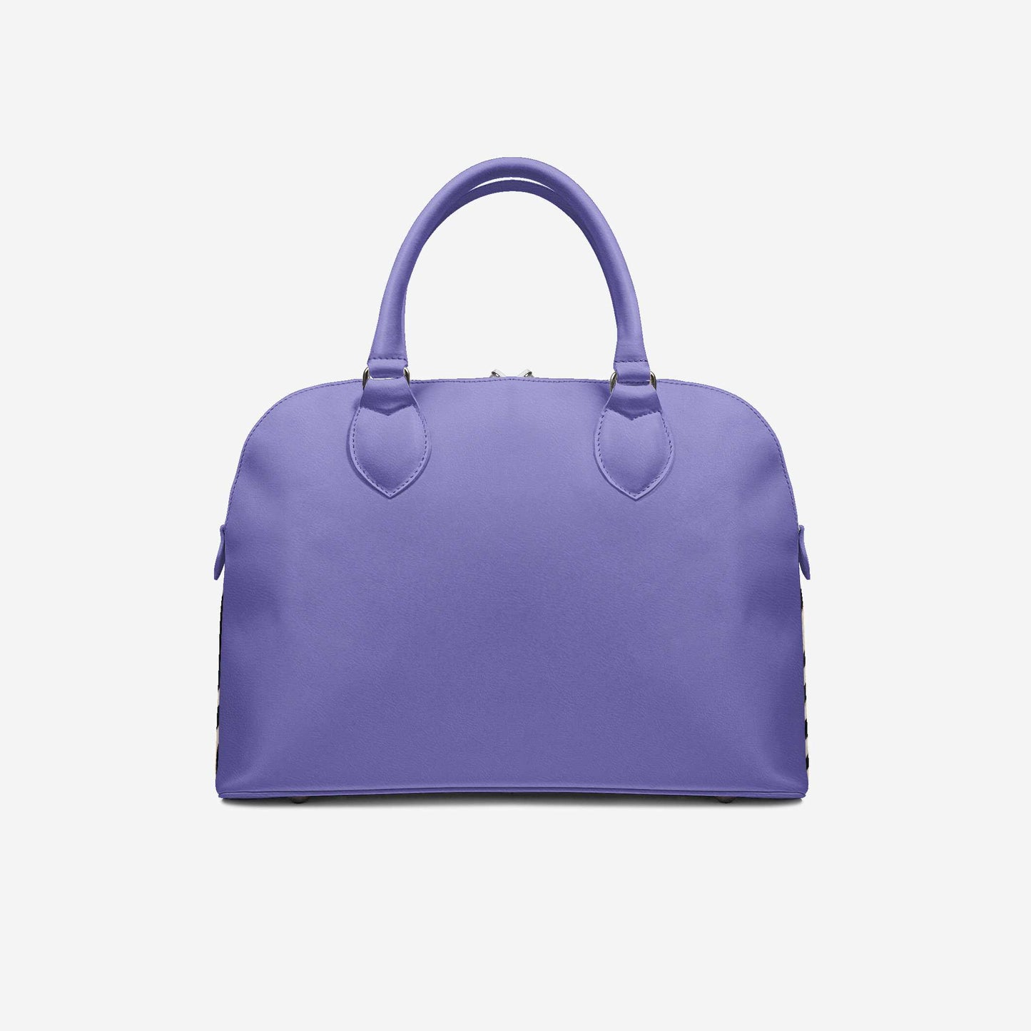 Purple handbag on a light purple background
