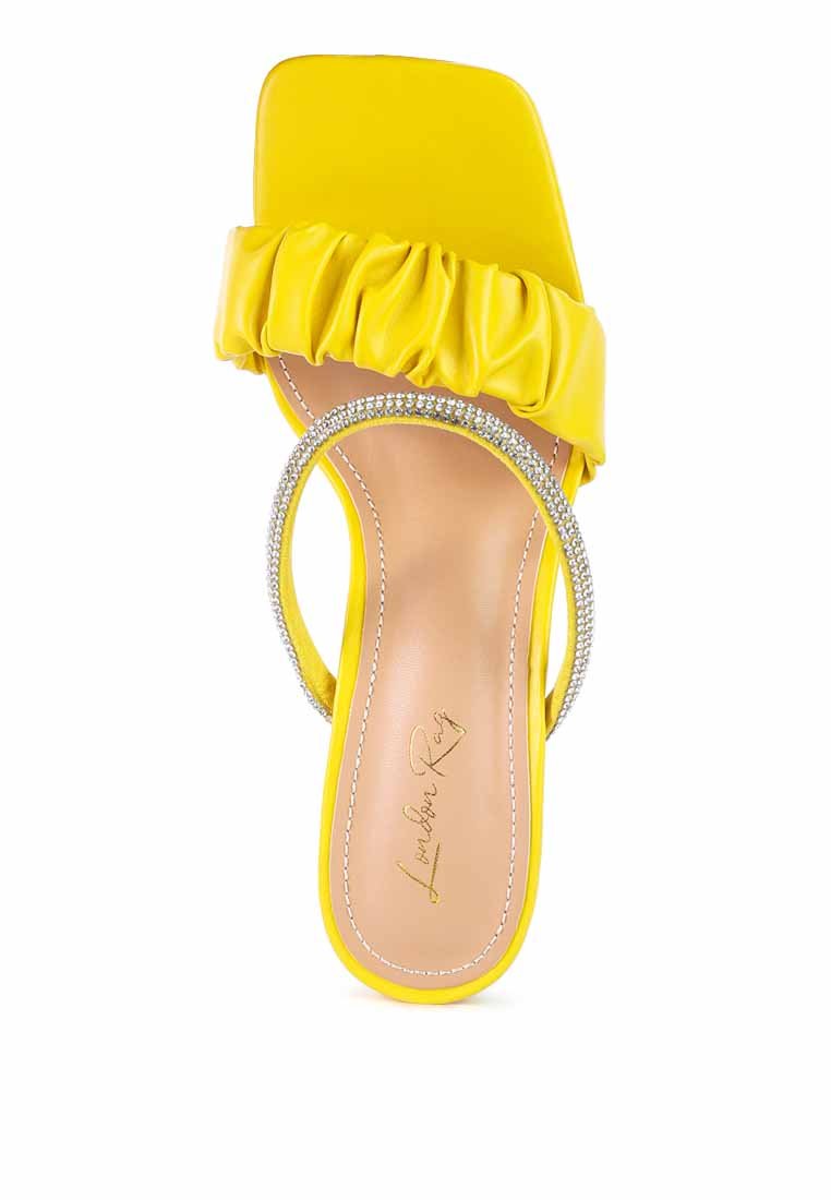 Date Look Clear Heel Rhinestone Sandals - Elegant Mid Heel Summer Shoes - Style Queenz