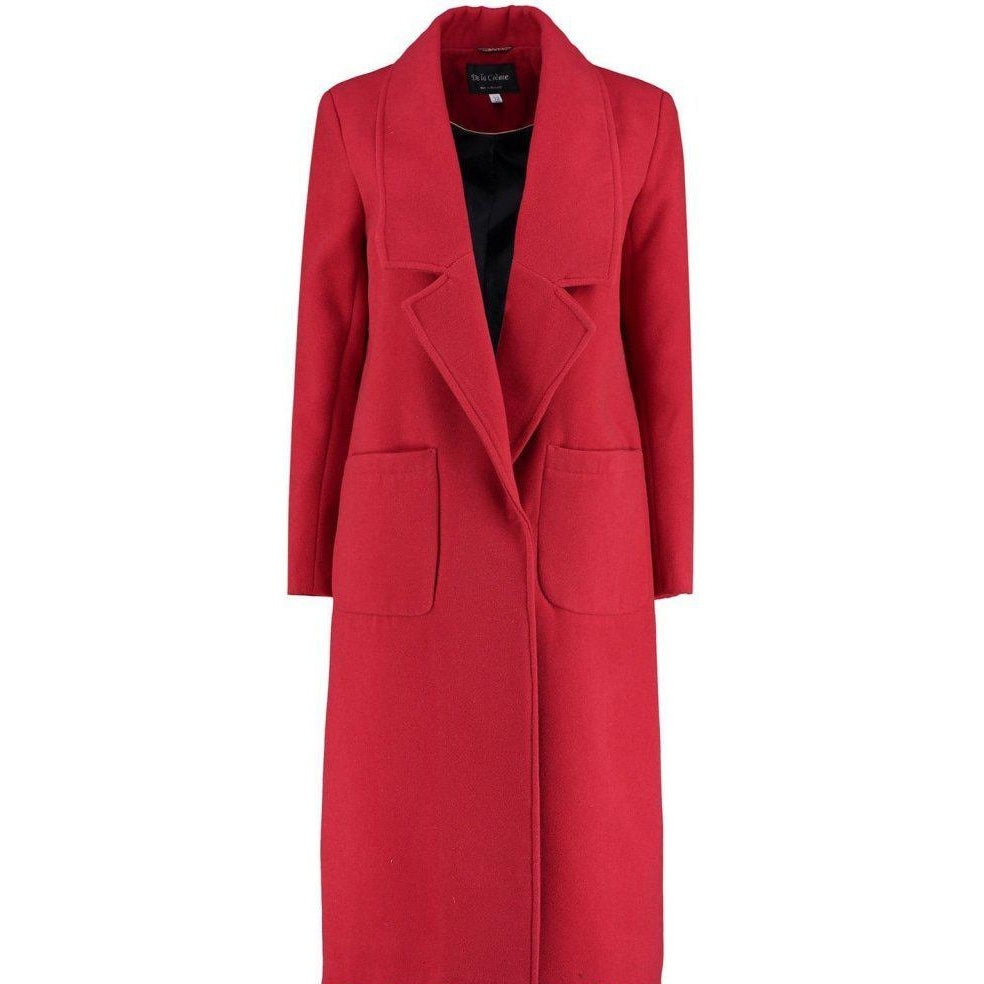 Red coat on a white background