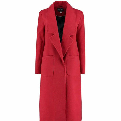 Red coat on a white background