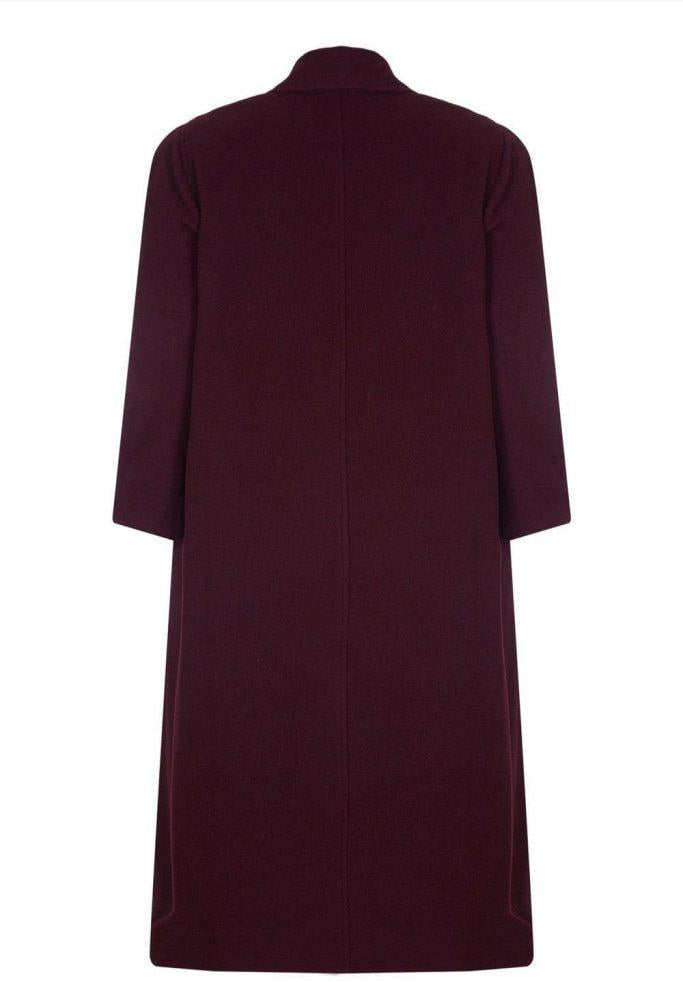Maroon coat on a white background