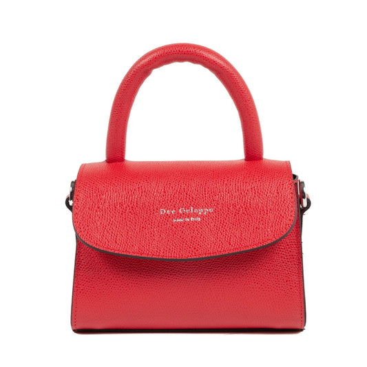 Dee Bologna Red Leather Small Tote - Italian Designer Mini Handbag - Style Queenz