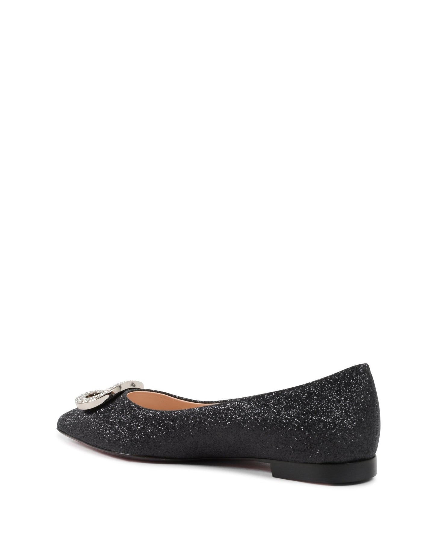 Dee Brilliant Ballerina Italian Leather Flats - 1cm Gold Heel - Made in Italy - Style Queenz