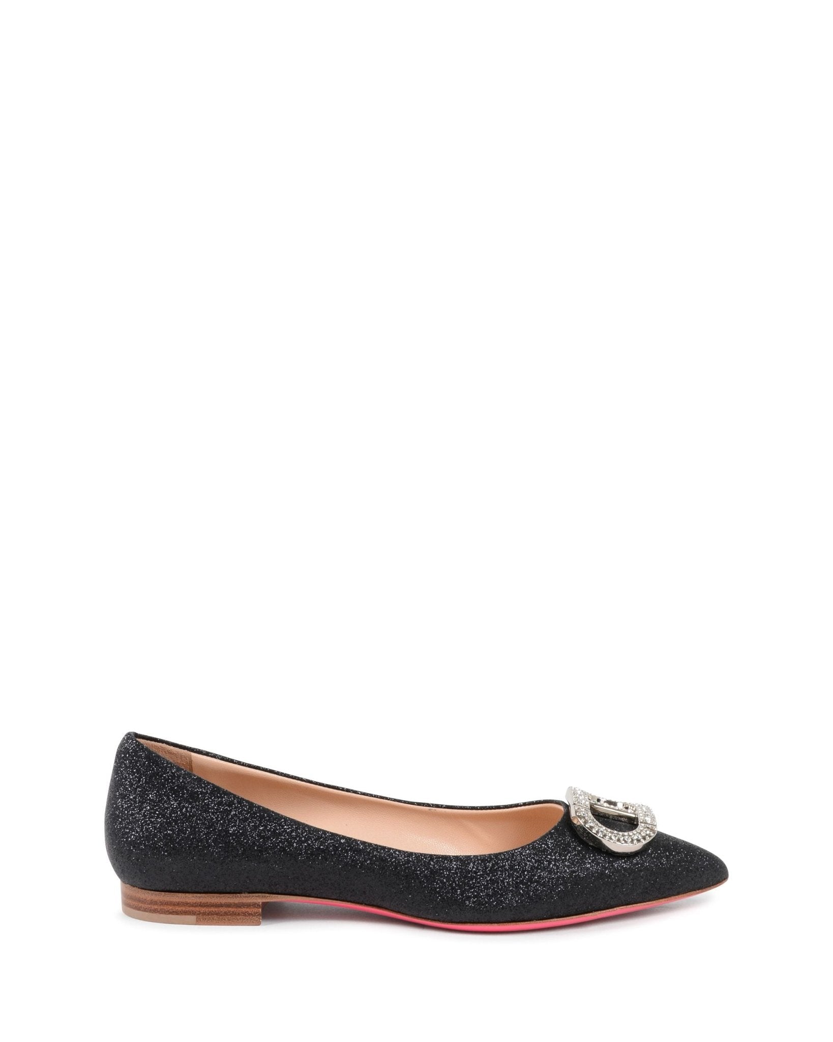 Dee Brilliant Ballerina Italian Leather Flats - 1cm Gold Heel - Made in Italy - Style Queenz