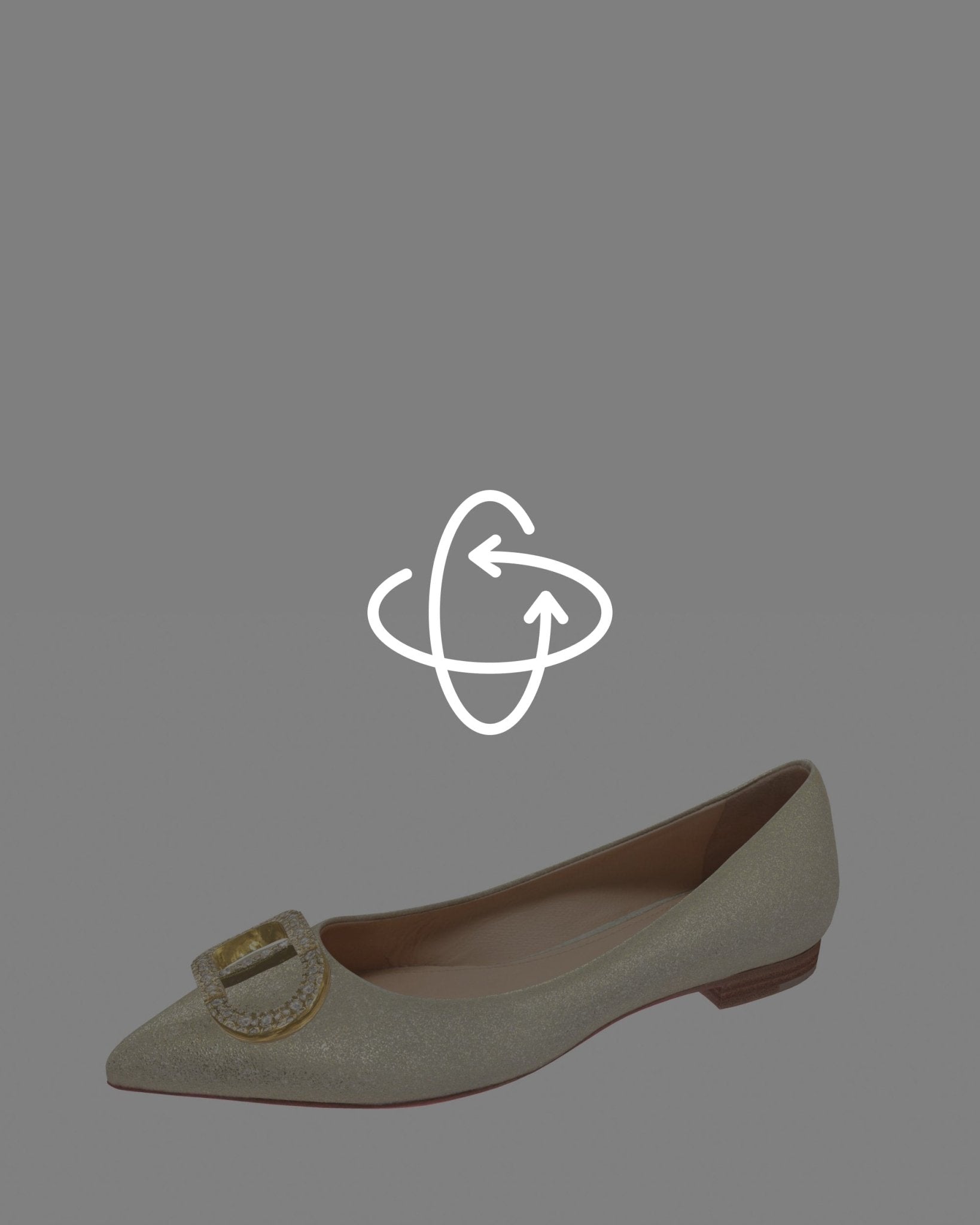 Dee Brilliant Ballerina Platinum Leather Flats - Italian Luxury - Style Queenz