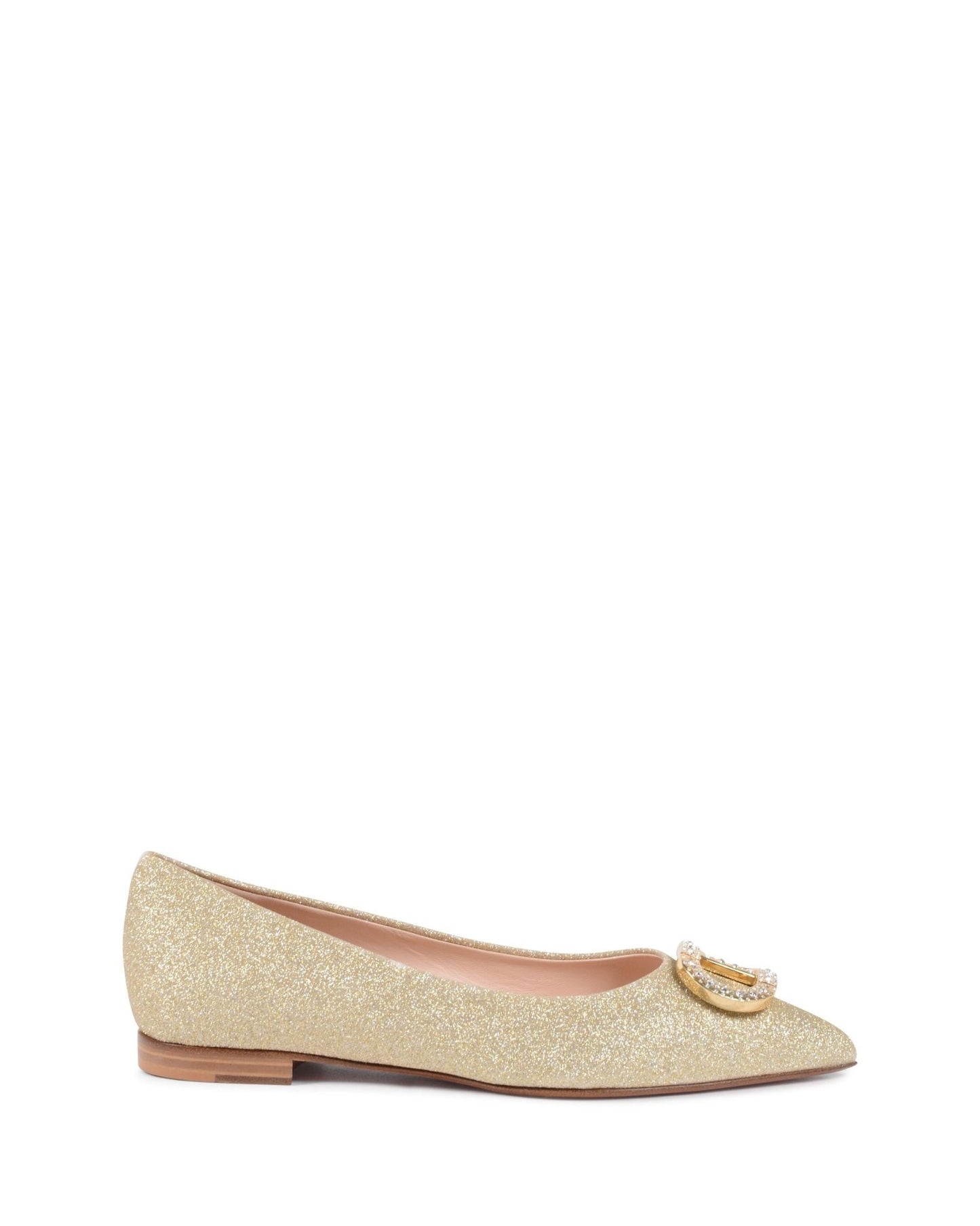 Dee Brilliant Ballerina Platinum Leather Flats - Italian Luxury - Style Queenz