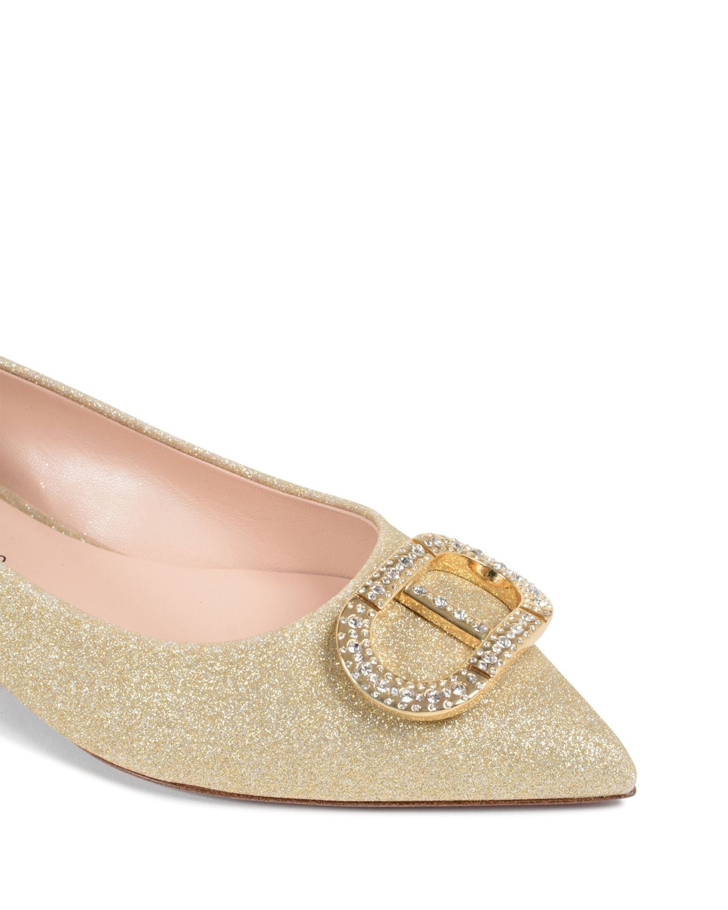 Dee Brilliant Ballerina Platinum Leather Flats - Italian Luxury - Style Queenz