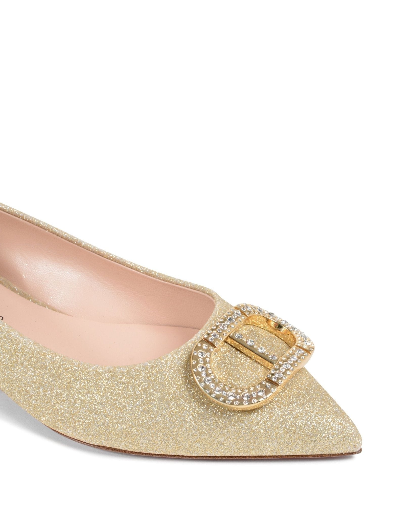 Dee Brilliant Ballerina Platinum Leather Flats - Italian Luxury - Style Queenz