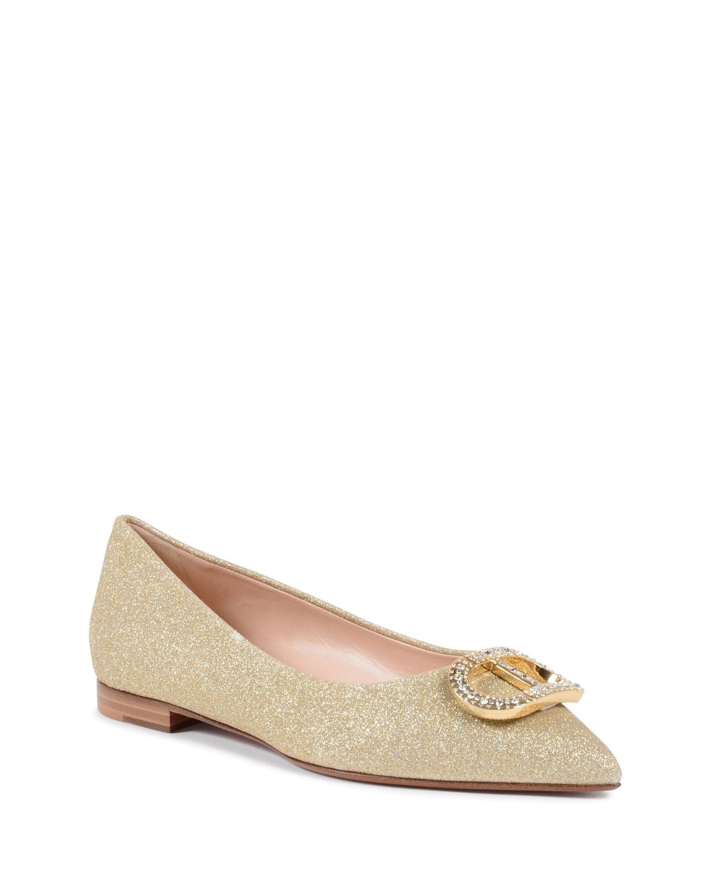Dee Brilliant Ballerina Platinum Leather Flats - Italian Luxury - Style Queenz