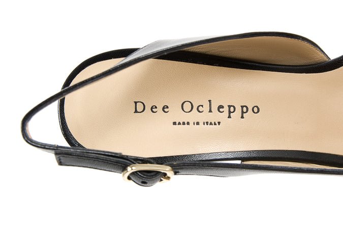 Dee Carion Mare Black Leather Sandals - Italian Designer Heels 10cm with Ankle Buckle - Style Queenz