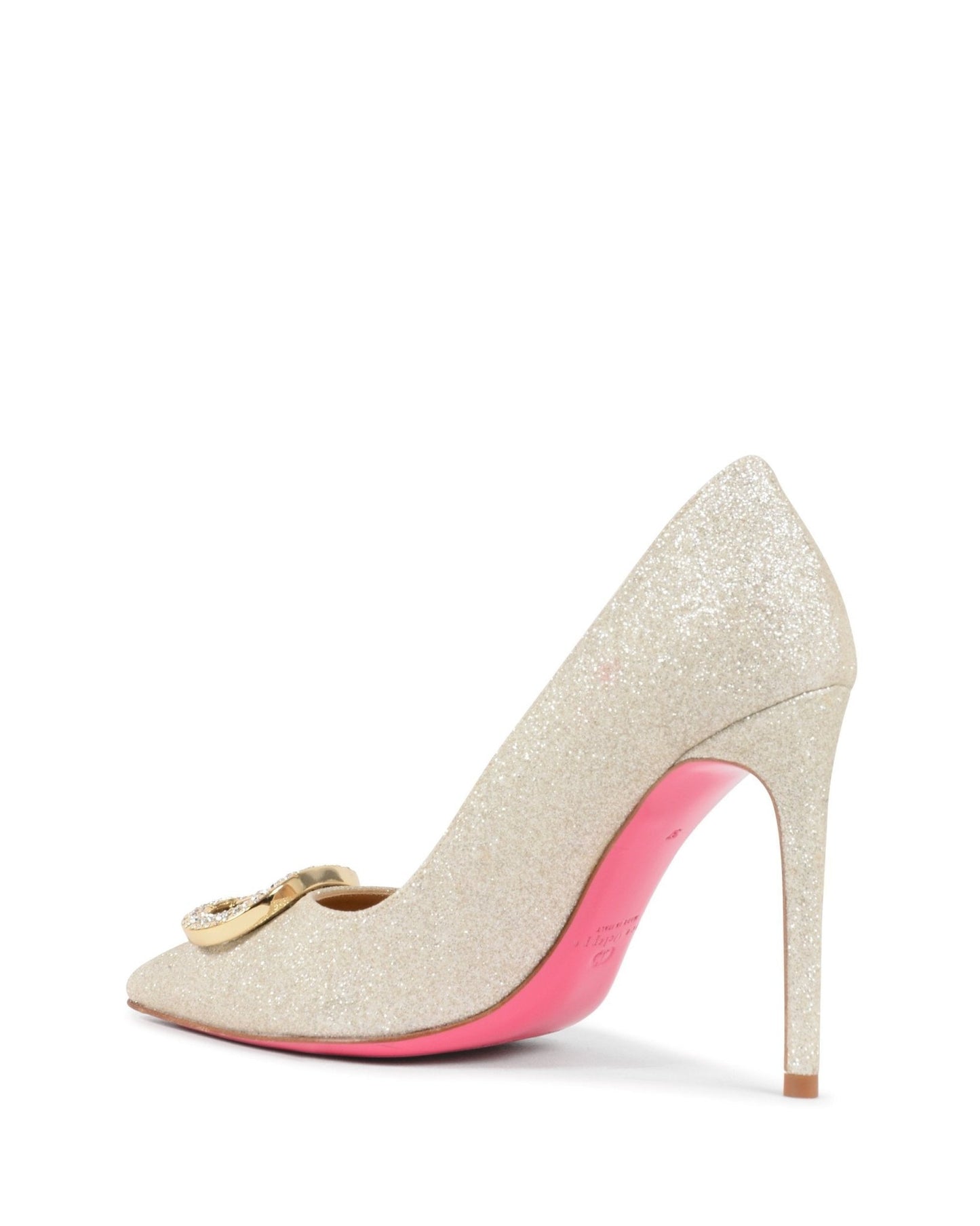 Dee Cindarella Pump Bright Platinum - Italian Luxury Glitter Heels - Style Queenz