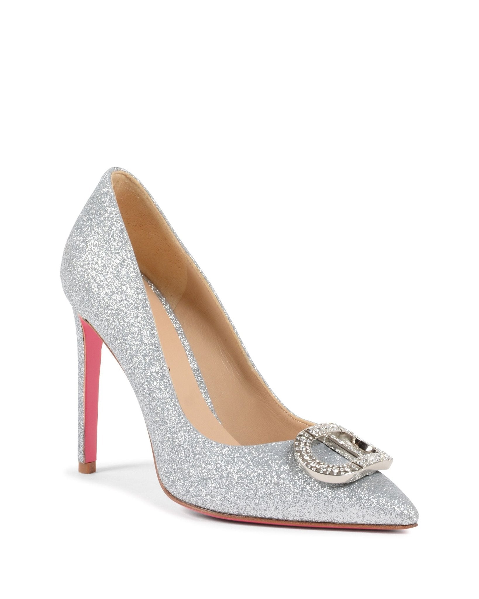 Dee Cindarella Pump Bright Silver - Italian Luxury Glitter Heels - Style Queenz