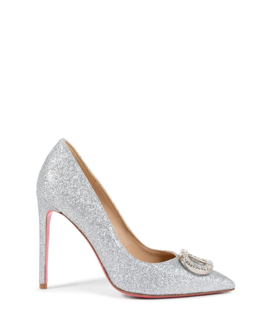 Dee Cindarella Pump Bright Silver - Italian Luxury Glitter Heels - Style Queenz