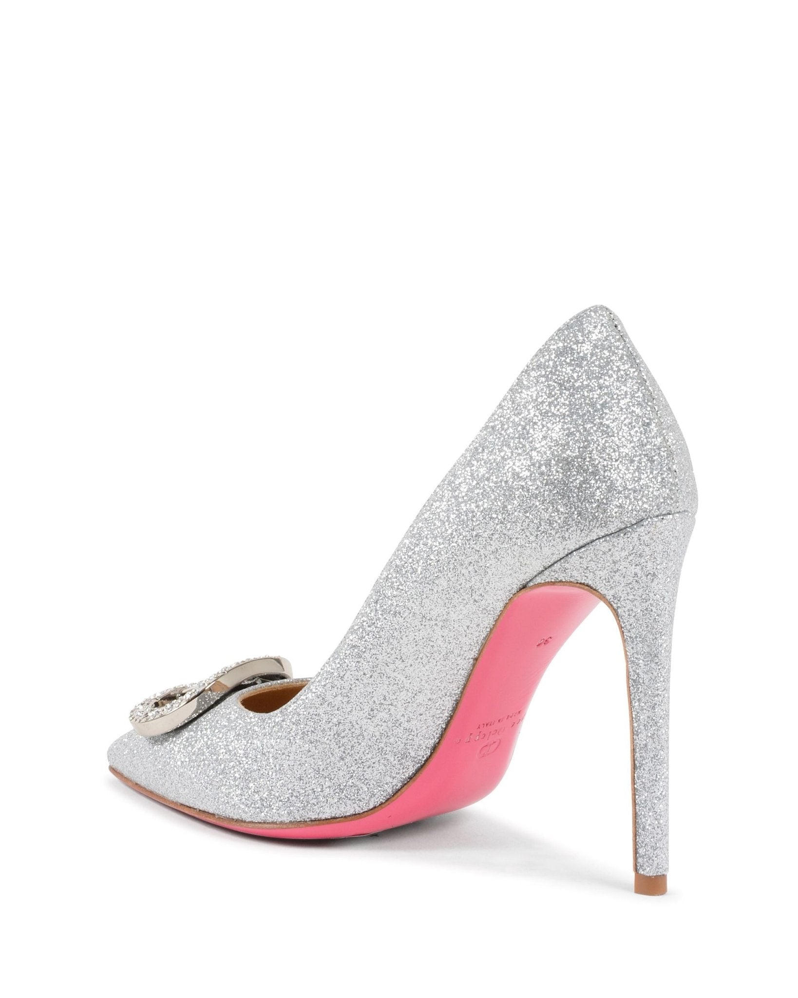 Dee Cindarella Pump Bright Silver - Italian Luxury Glitter Heels - Style Queenz