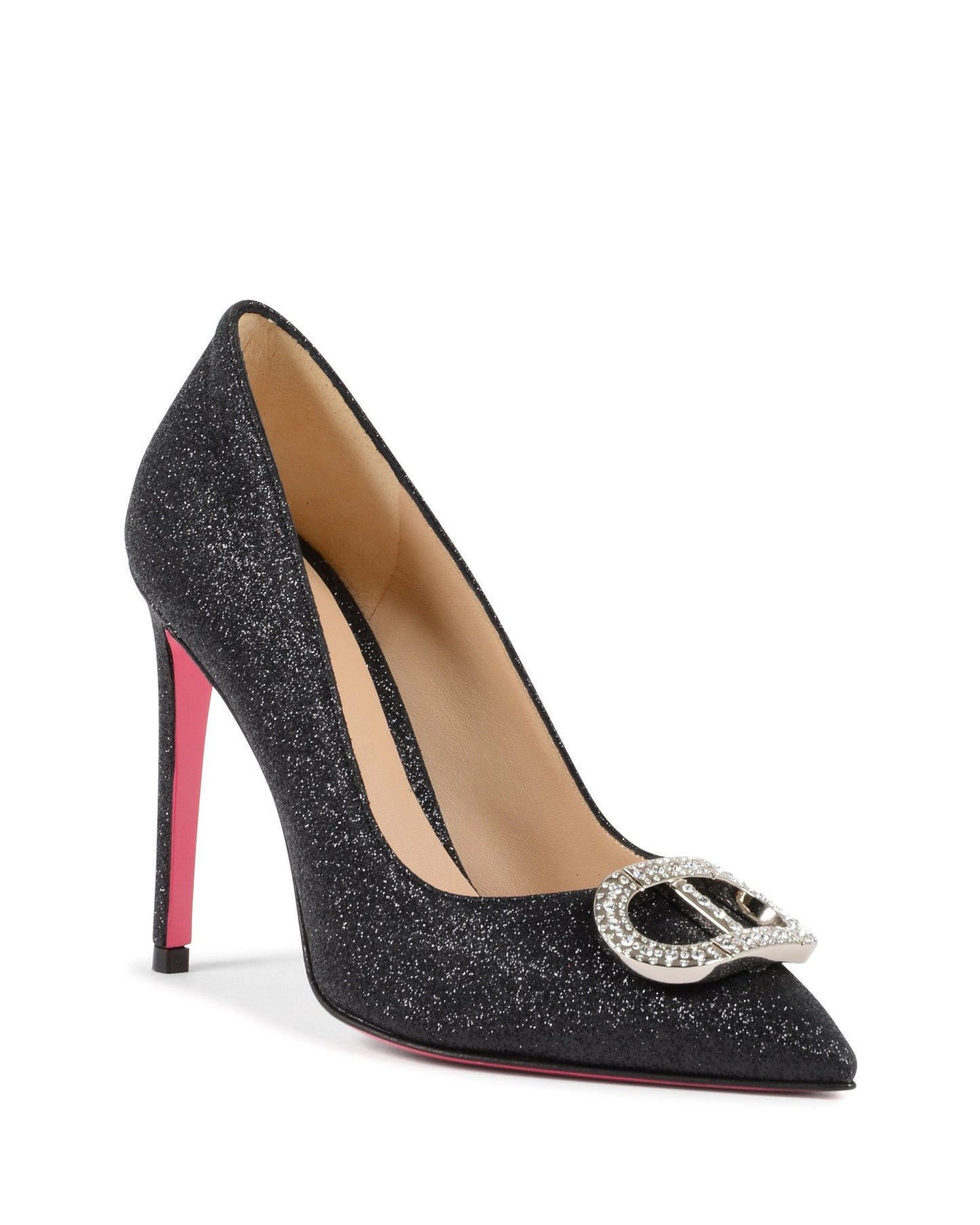 Dee Cindarella Pump - Italian Luxury Black Glitter Heels - Style Queenz