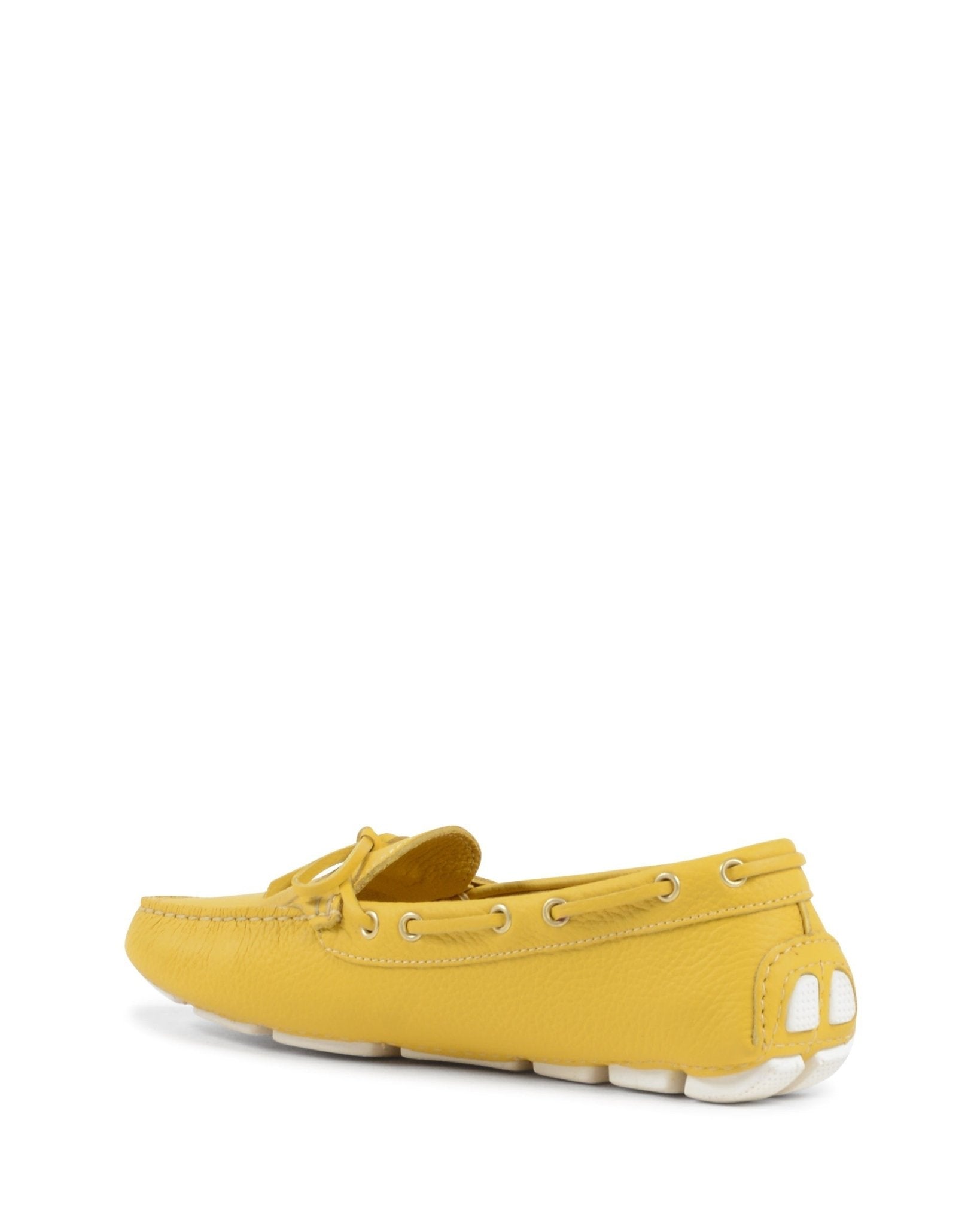 Dee Elegant Lady Yellow Leather Loafers - Italian Luxury - Style Queenz