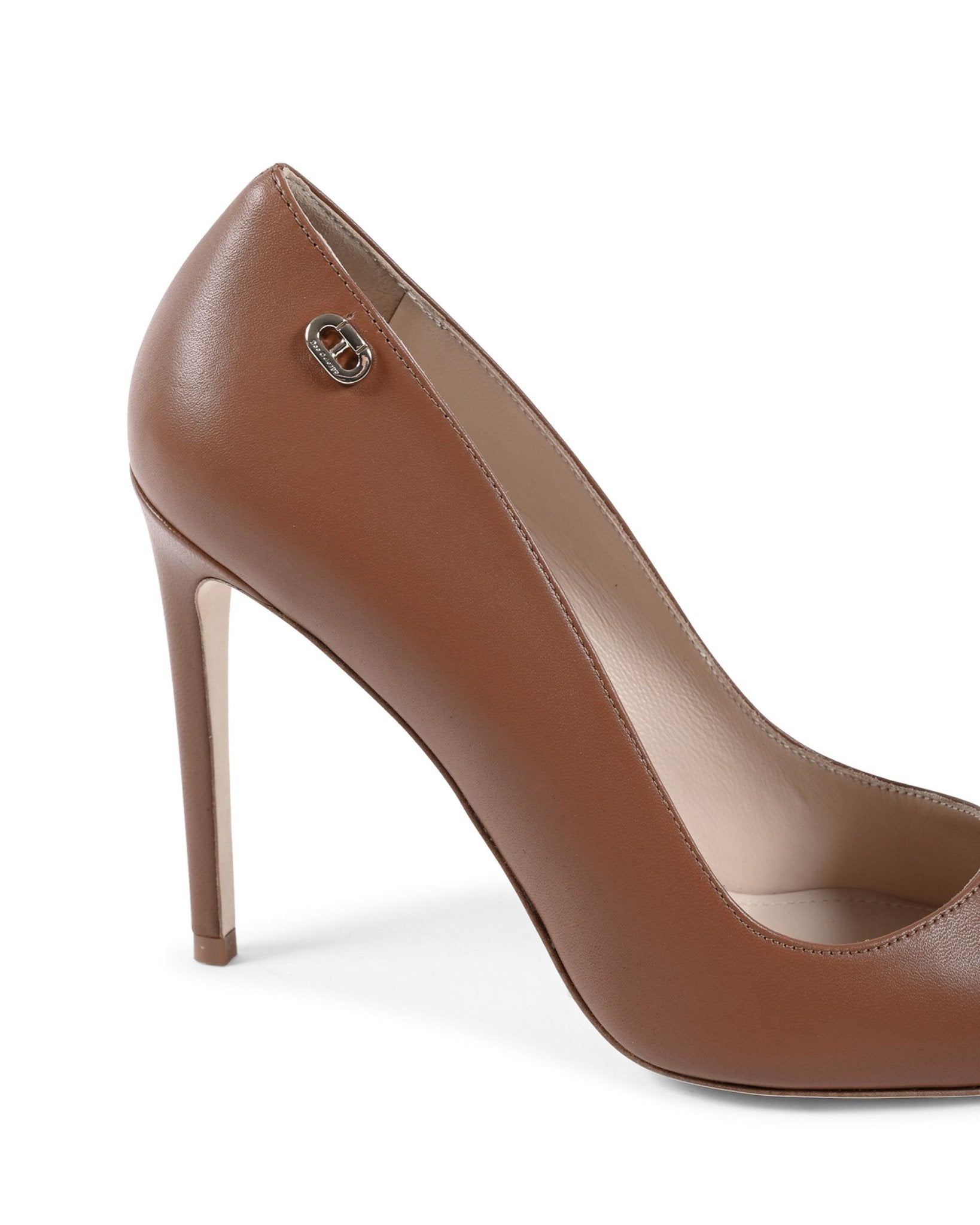 Dee Everywhere Cuba Leather Pump Heels - 10cm Heel with Golden Logo - Made in Italy - Style Queenz