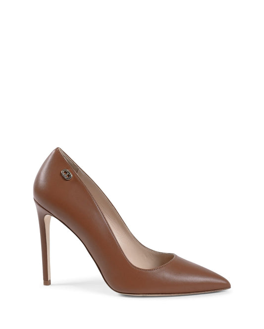 Dee Everywhere Cuba Leather Pump Heels - 10cm Heel with Golden Logo - Made in Italy - Style Queenz