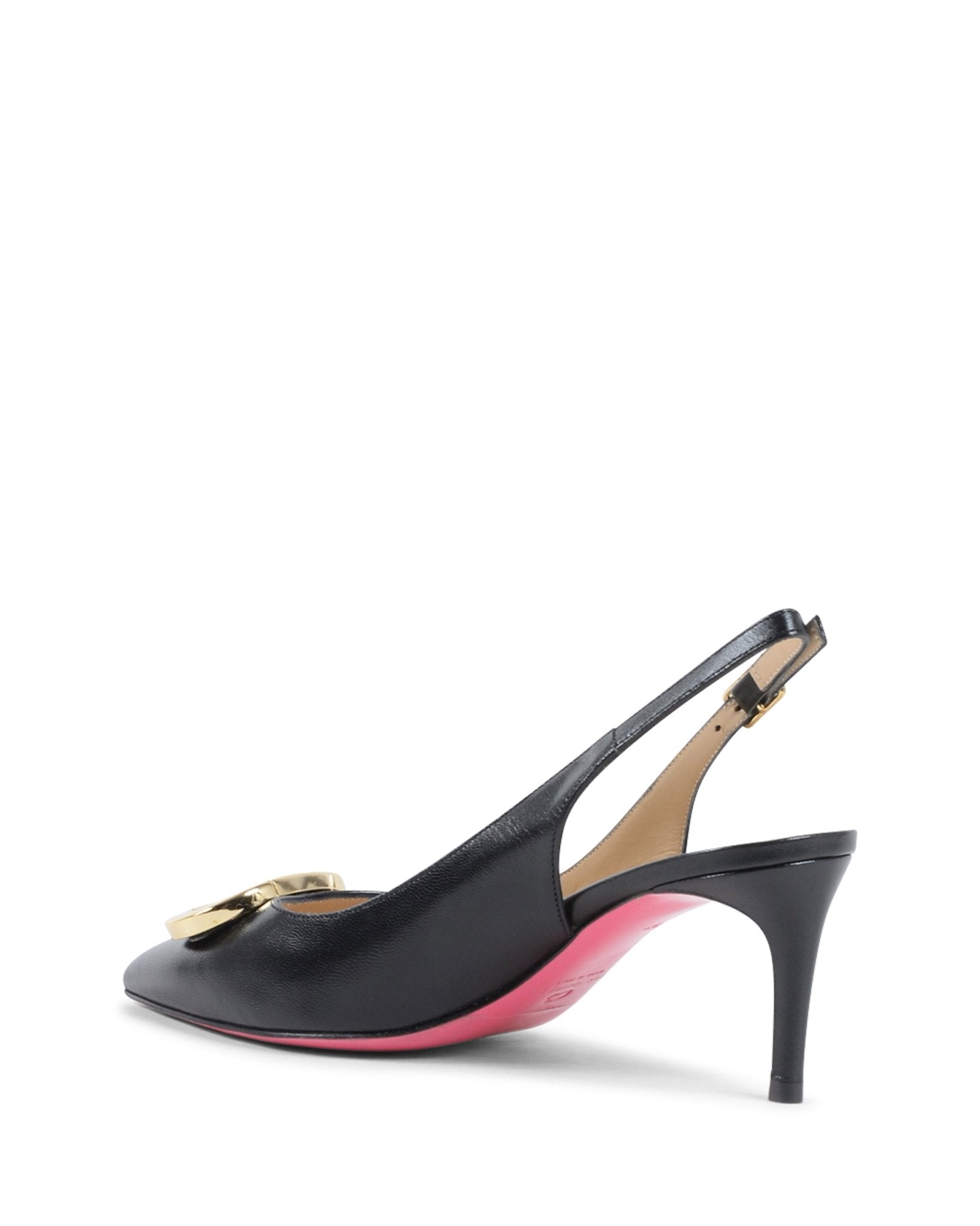 Dee Giant Bora Dana Logo Slingback Pump - Italian Leather Designer Heels - Style Queenz